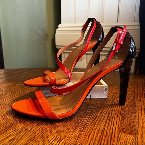 Calvin Klein Shoes - 🧡Calvin Klein Narella Orange Patent Stilettos